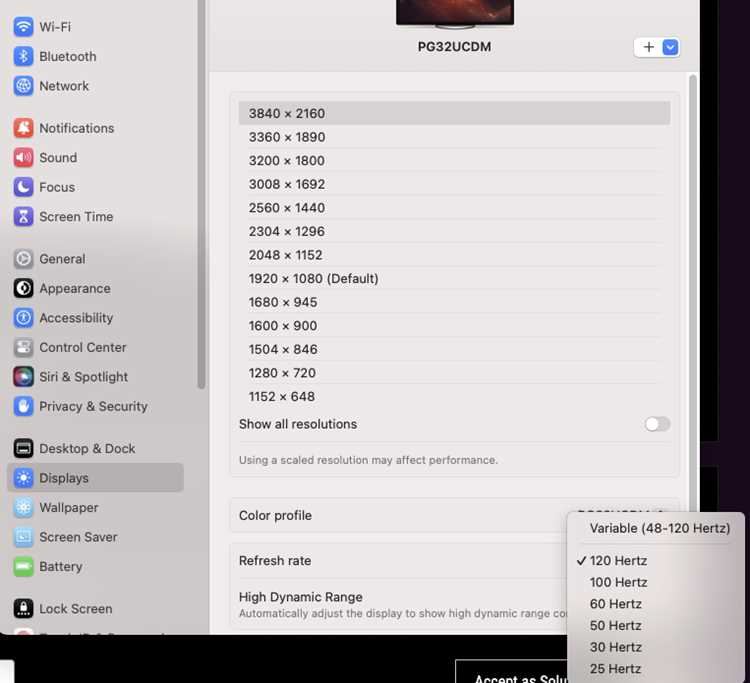 Просмотр разрешения экрана через меню «Об этом Mac»