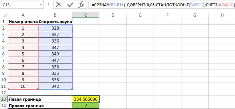 Определение размера выборки для интервала