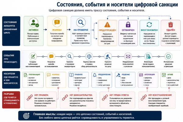 Часть 2. Бан ещё не модерация: как описать цифровые санкции как предметную область Часть 2. Бан ещё не модерация: как описать цифровые санкции как предметную область