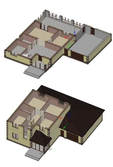 Моделирование многослойной стены в nanoCAD BIM Строительство на примере двухэтажного коттеджа