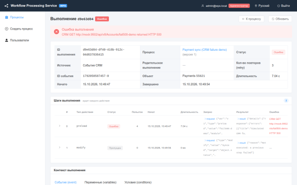 WPS: асинхронные бизнес-процессы для SuiteCRM WPS: асинхронные бизнес-процессы для SuiteCRM